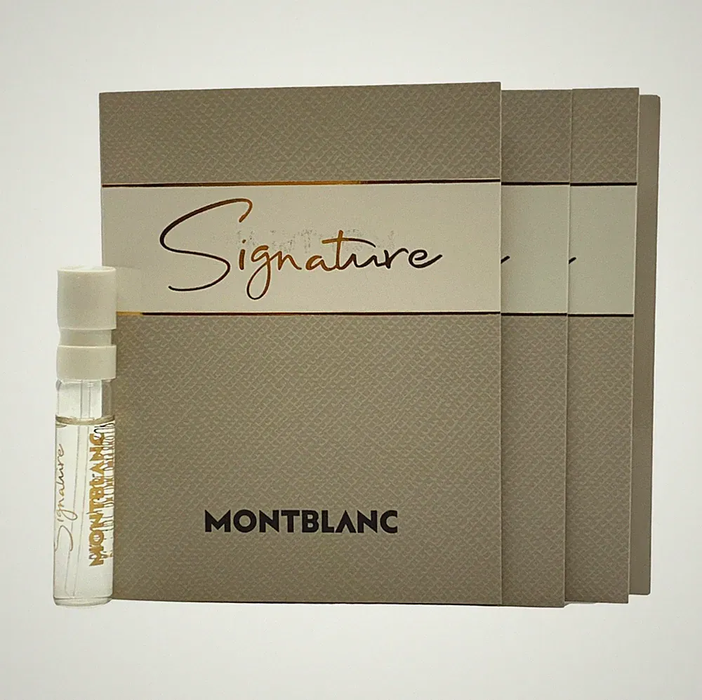 3x MONTBLANC SIGNATURE EAU DE PARFUM SPRAY 0.06 OZ/2ML - SAMPLE SIZE