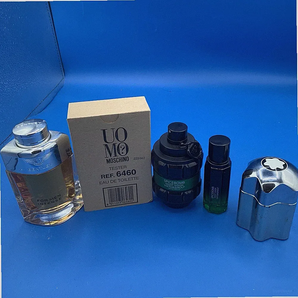 LOT OF 5 COLOGNE Spicebomb, Montblanc Emblem Intense, Bentley, Moschino & MORE