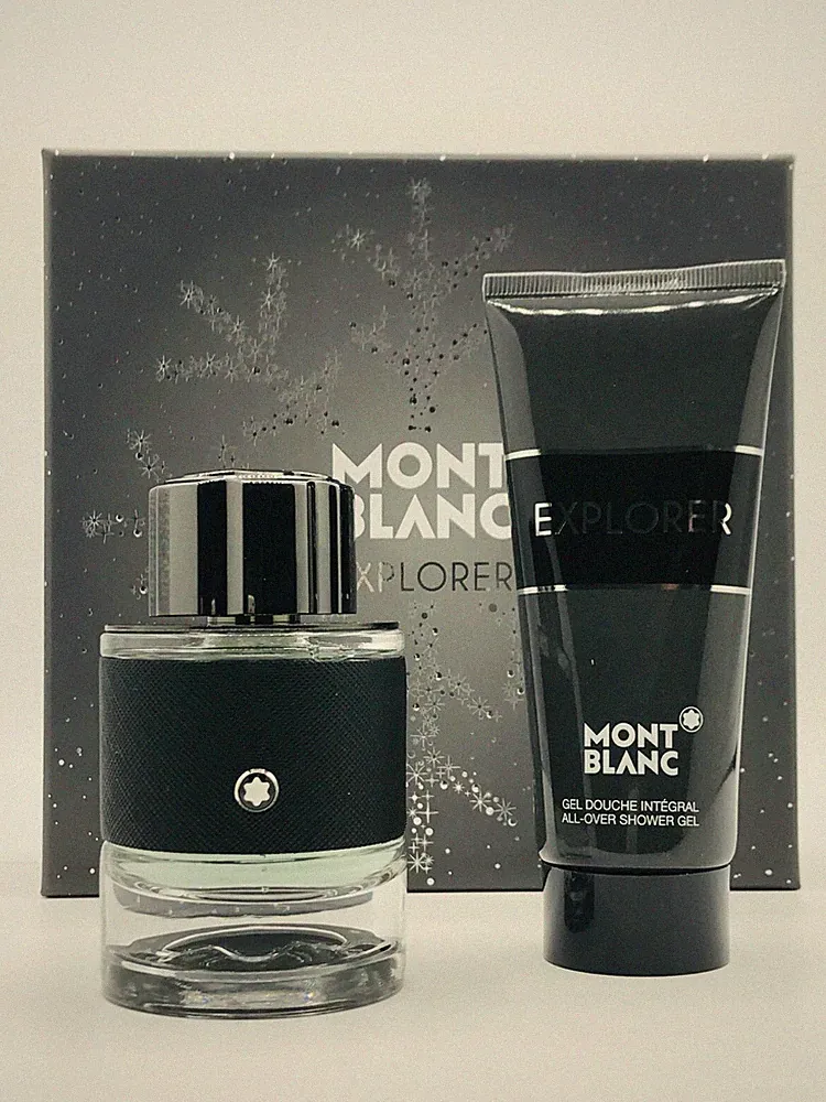 Mont Blanc Explorer Men 2pc Set Parfum Spray 2.0 oz Shower Gel 3.3 oz New In Box