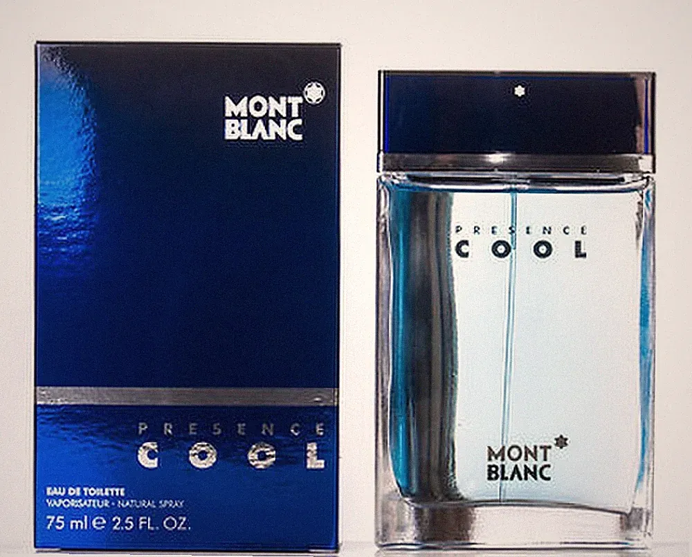 Mont Blanc Presence Cool Eau de Toilette 2.5 oz for Men | Fresh Fruity Fragrance
