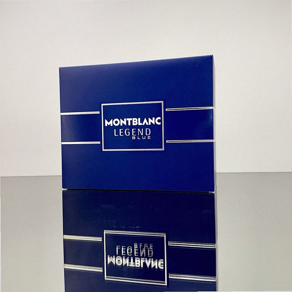 MontBlanc LEGEND BLUE 3pc Men SET 3.3oz EDP Spr + 0.25oz EDP Spr + 3.3oz S/Gel