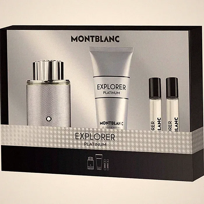 Montblanc Men's Explorer Platinum Gift Set Fragrances 3386460154413