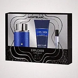 MontBlanc Men's Explorer Ultra Blue Gift Set Fragrances 3386460148047
