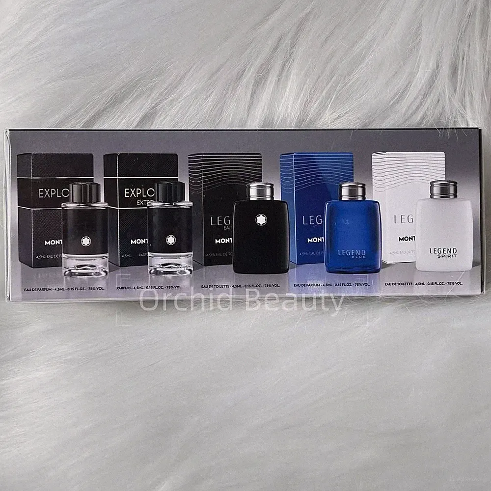 New Sealed Montblanc 5PC Men's Fragrance Splash Travel Mini Set 5x 4.5ml/0.15 oz