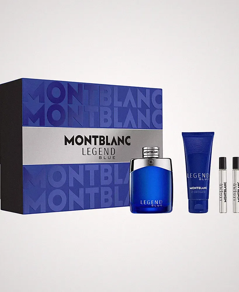 New Sealed Montblanc Legend Blue 4 Pc Gift Set Men EDP 3.3 oz